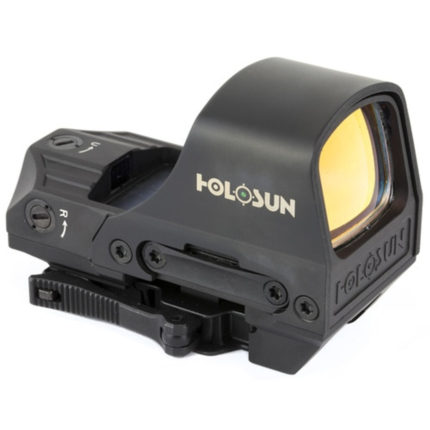 Buy Holosun Technologies, Open Reflex, Green 2MOA Dot or 2MOA Dot with 65MOA Circle, Solar with Internal Battery, Quick Release Mount, AR Riser, Protective Hood, Black for affordable price
